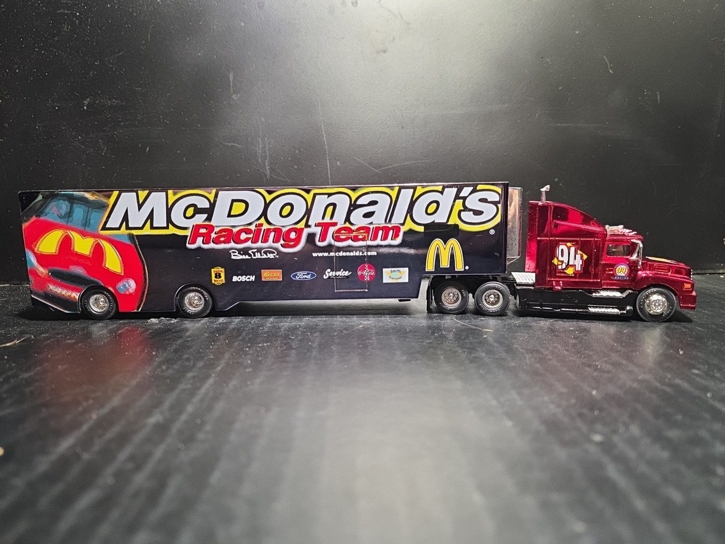 Vintage Racing Champions 1:64 McDonalds #94 Bill Elliott Transporter Hauler Loos