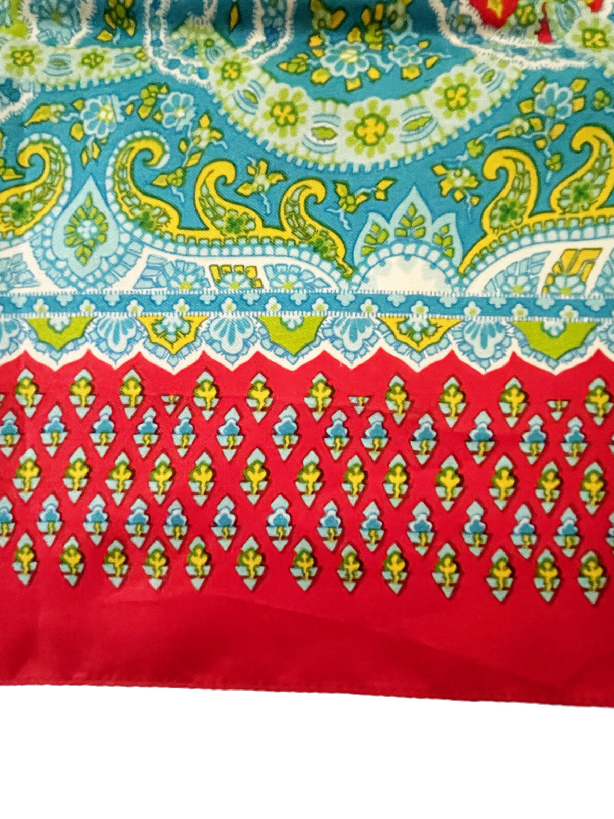 Vintage LIBERTY LONDON Silk Scarf Vibrant Paisley Print 27" Square