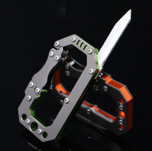 Outdoor Strong Machinist Belt Buckle Key Chain Carabiner Paper Cutter EDC Tool