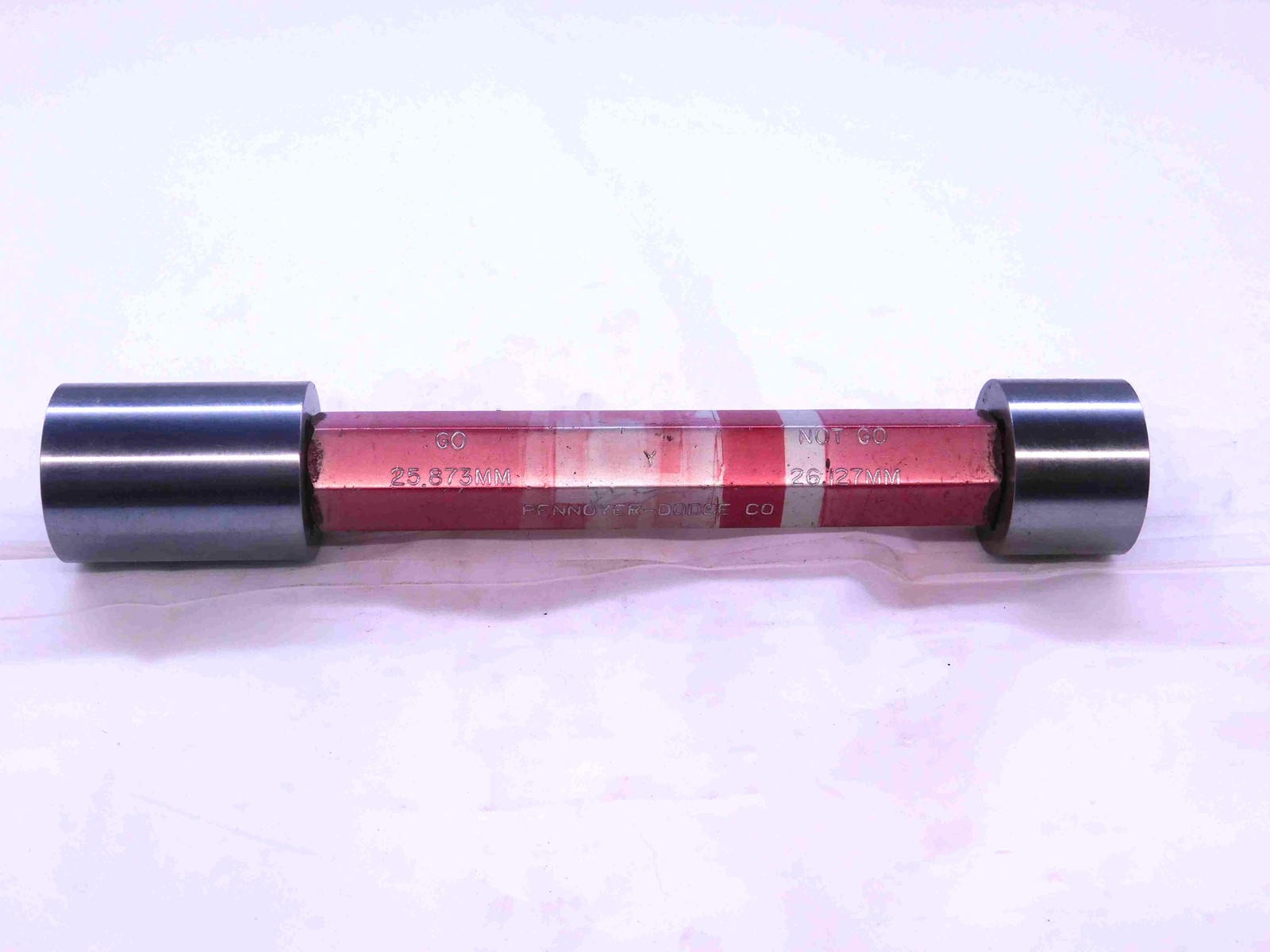 25.873 & 26.127 CL Y METRIC PIN PLUG GAGE GO NO GO 26.000 -.127 26 mm 1.0286