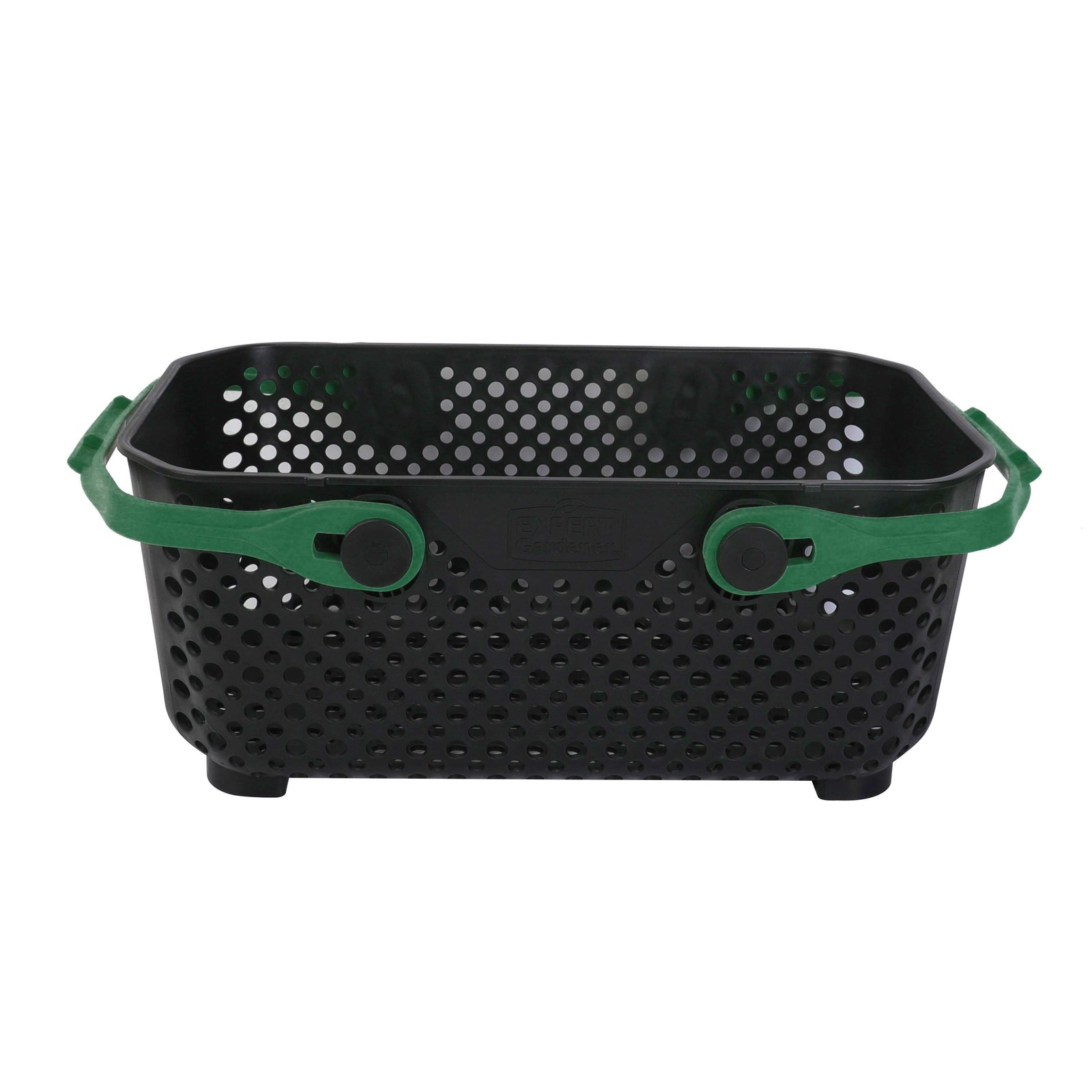 Harvest Storage Basket Black W/ Handles & Stackable Design