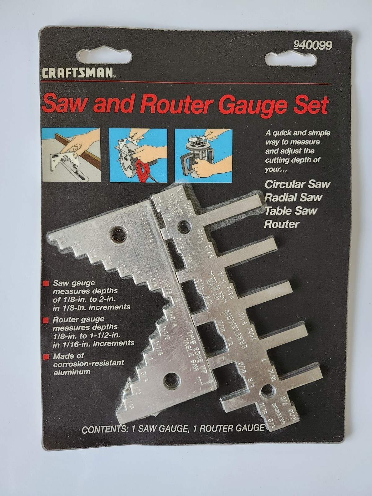 Craftsman Saw and Router Gauge Set 940099 NOS new old stock Made in USA