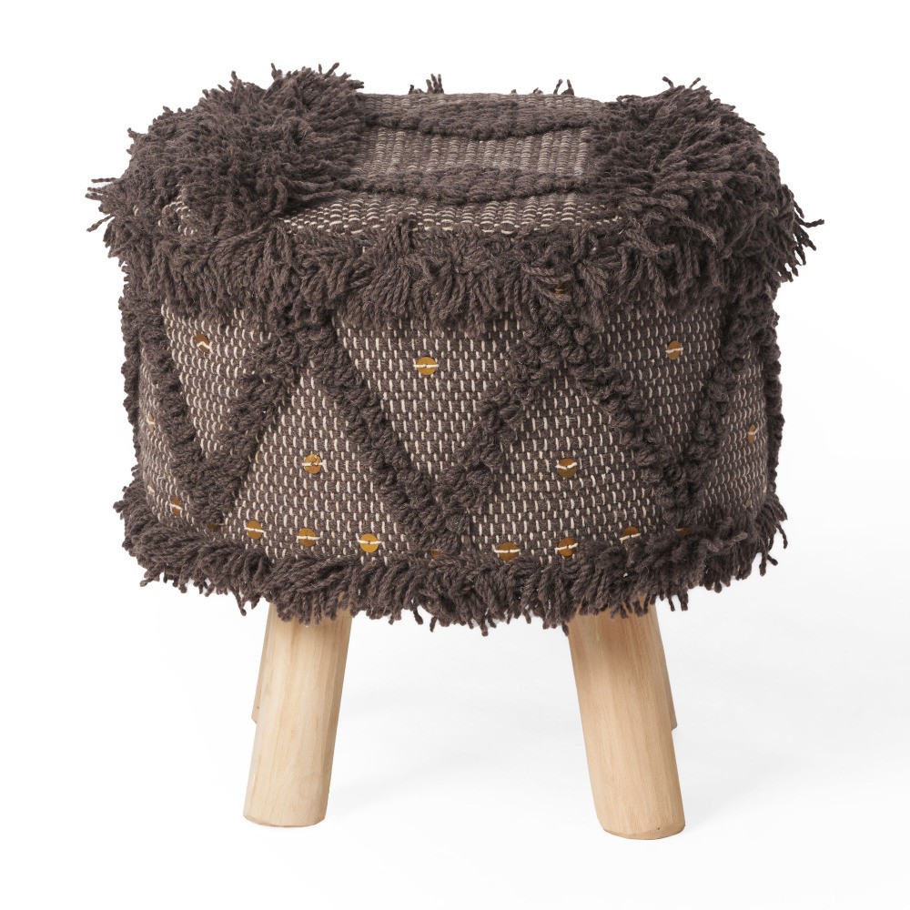 Footstool Wool and cotton perfectly woven Handcrafted design