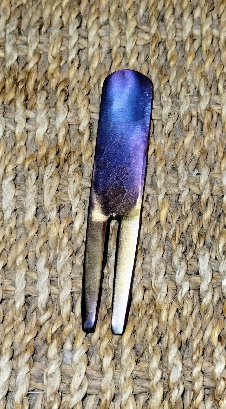 "The TiPro X" HANDGROUND Titanium DIVOT TOOL by Dave Curry Hand Torch Iridescent