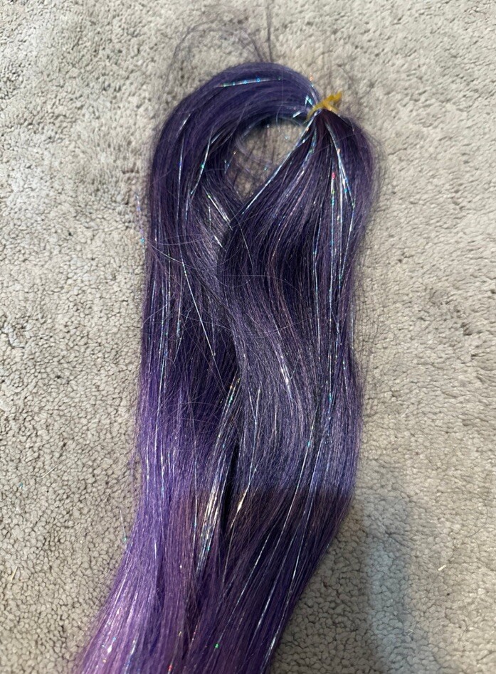 New Synthetic hair gift purple pink color 120cm