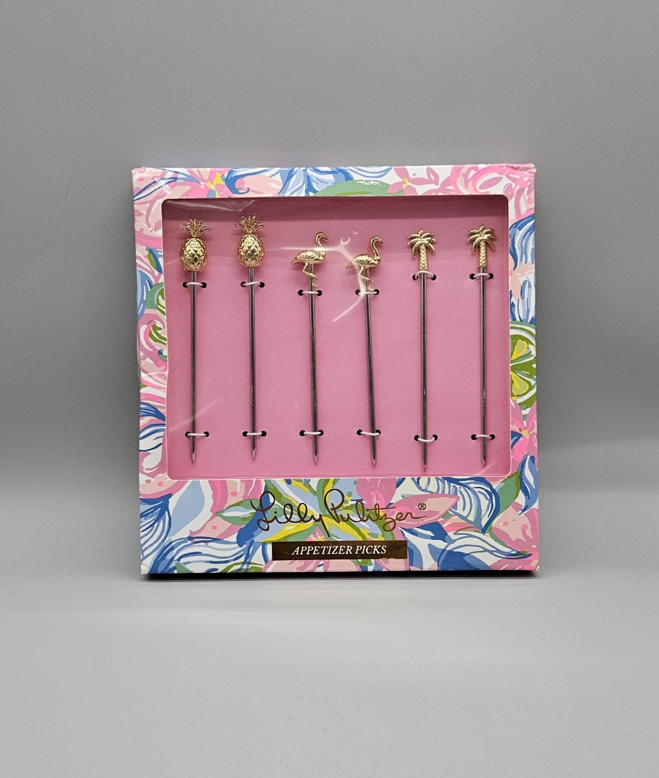 Lilly Pulitzer Havana Cocktail Appetizer Picks Set Of 6 In Box