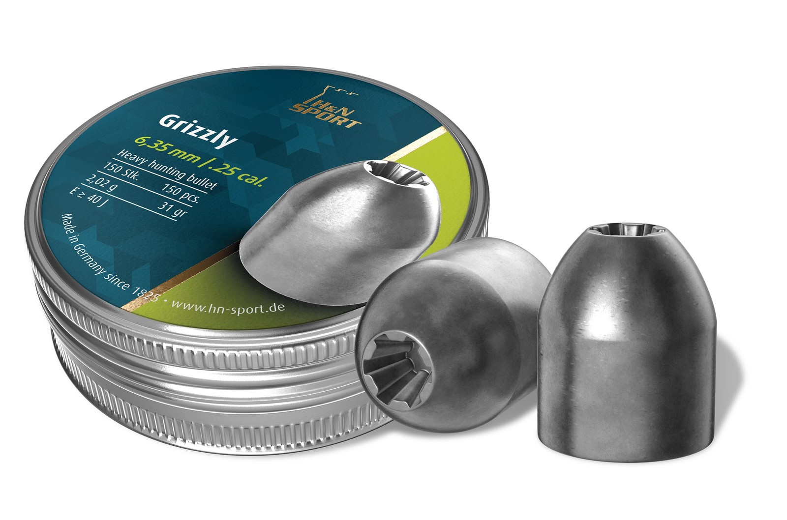 H&N Grizzly Hollowpoint Airgun Pellets, Ultra-Accurate & Heavy-Hitting for Lo...
