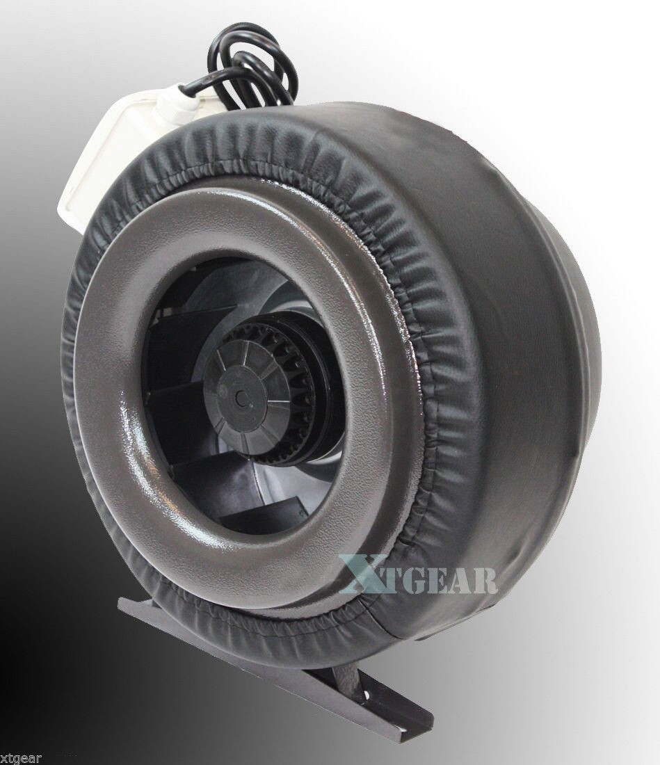 10" Inline 760CFM 110V Duct Fan Vent Exhaust Air Cooled Hydroponic Fan Blower