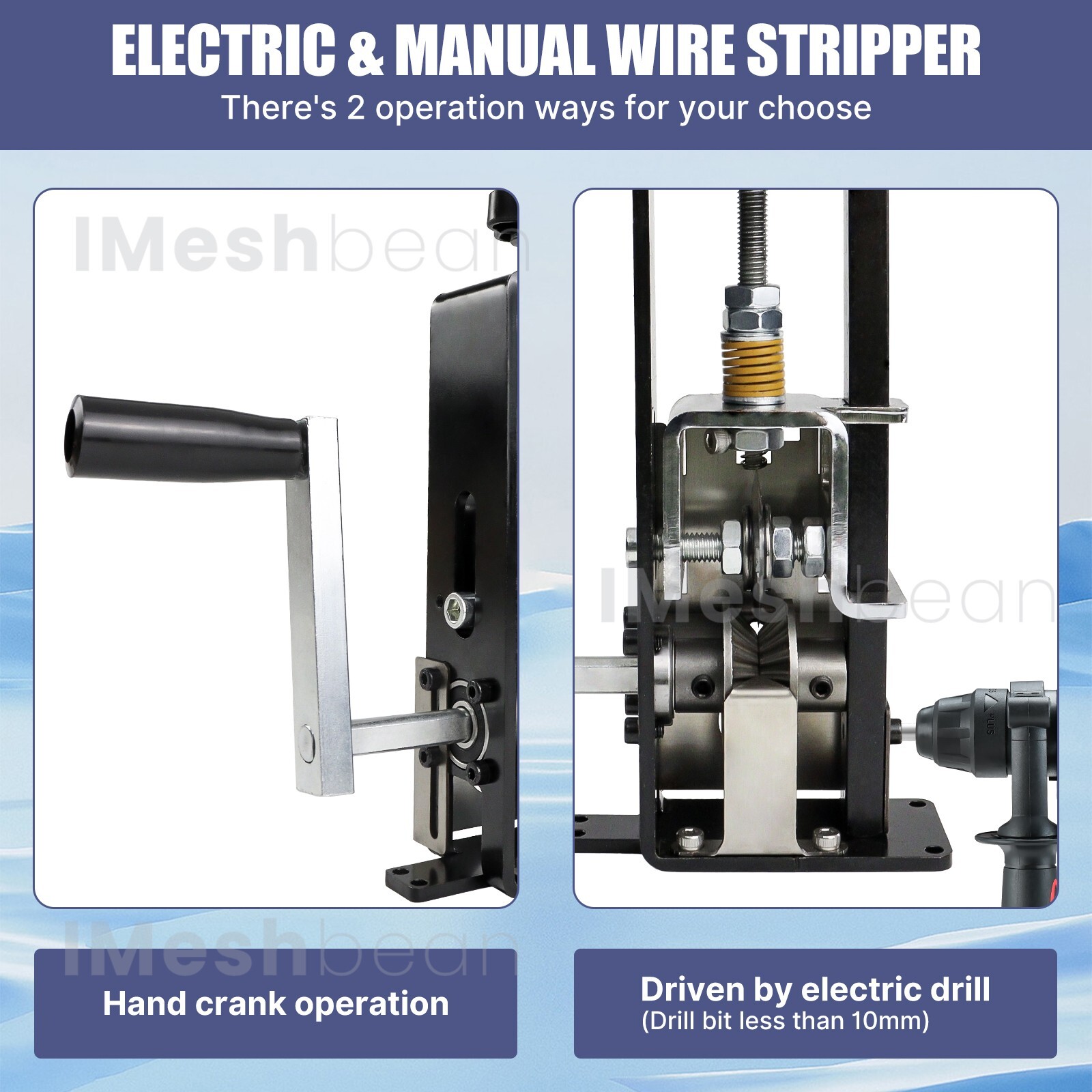 Electric & Manual Wire Stripping Machine Cable Cutter Copper Peeling Stripper US