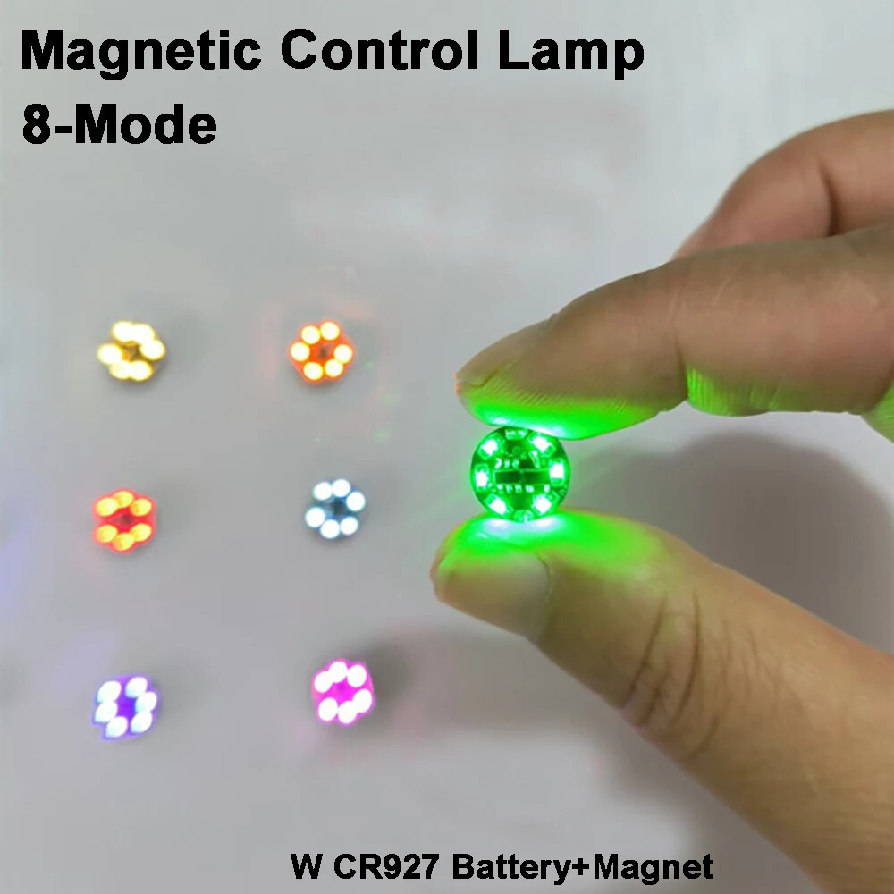 2pcs Magnetic Control 8-Mode Wireless LED  Lamp Magnet Induction Flashing Lights