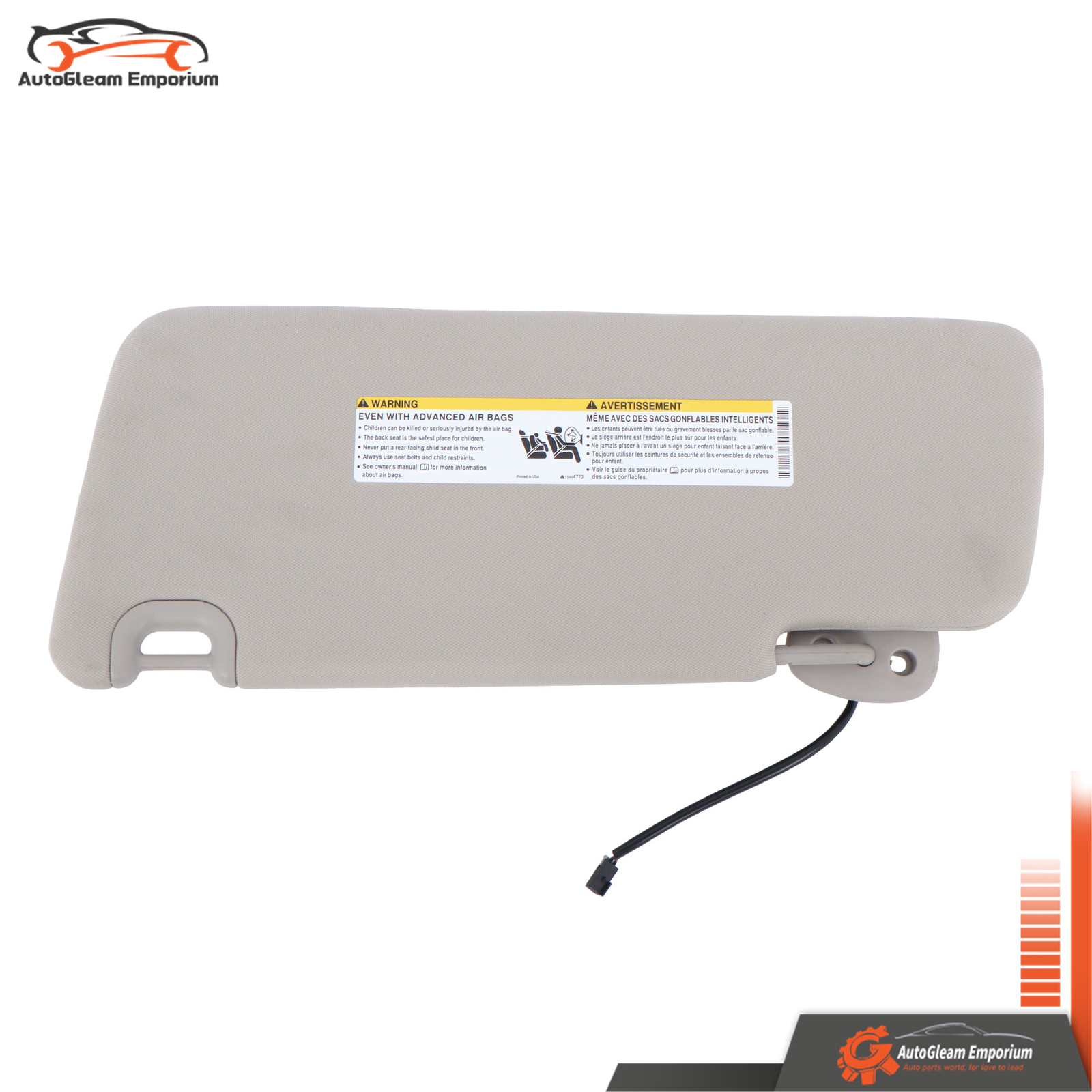 Sun Visor Right 1VF24BD1AD For Dodge Ram 1500 2500 3500 2013-2018 W/Light Mirror
