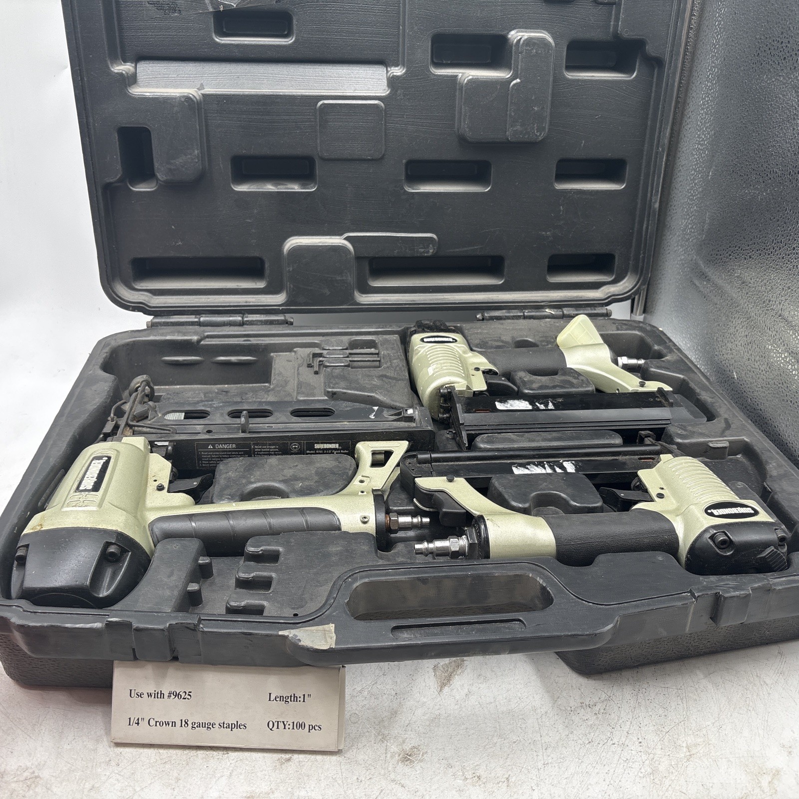 Surebonder Pneumatic Nailers In Black Hard Case