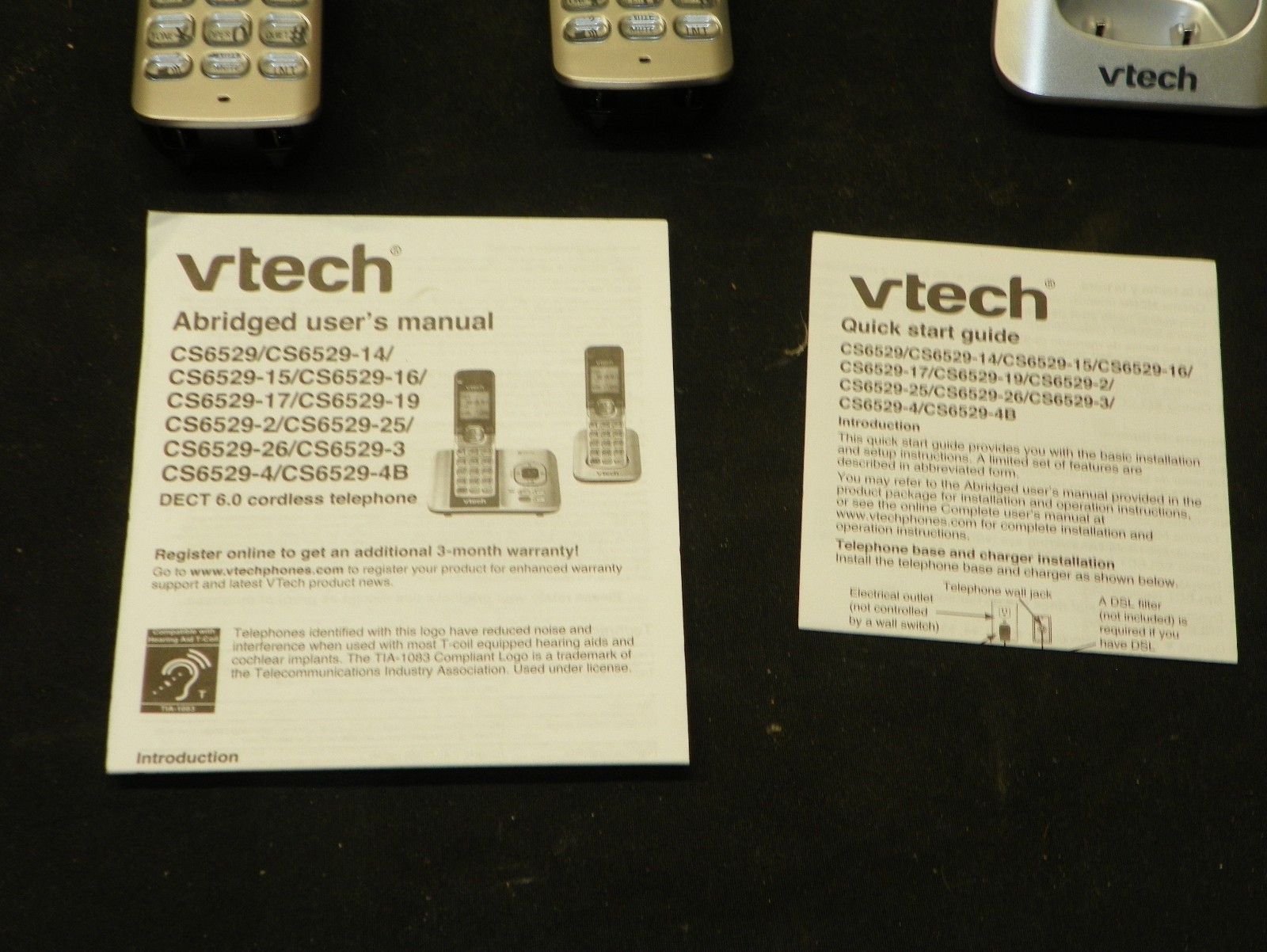 VTech CS6529-2 DECT 6.0 2 Handset Cordless Phone Answering System With Caller ID