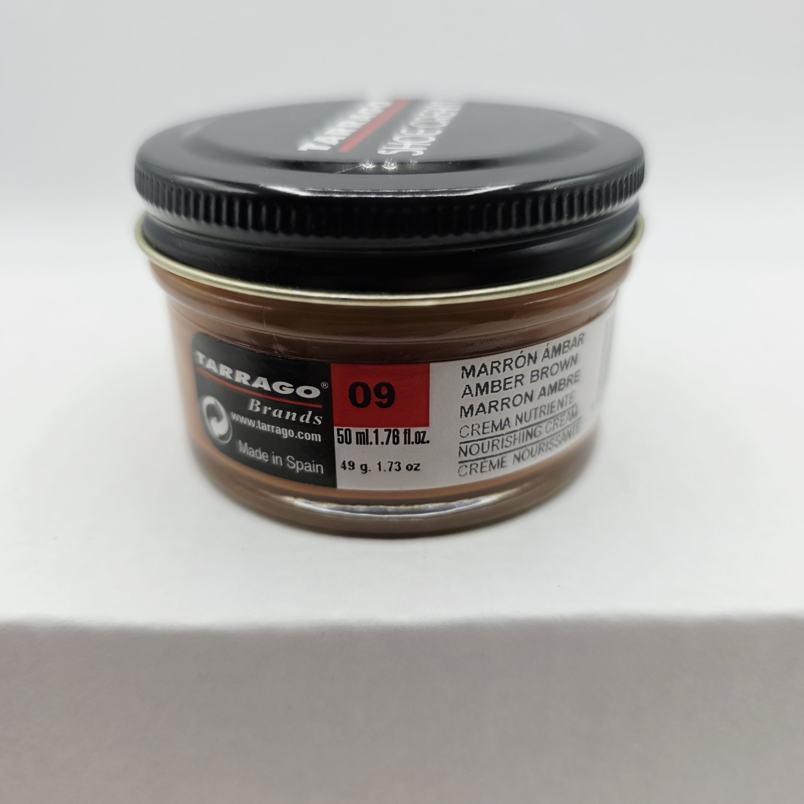 Tarrago Shoe Polish # 09 Amber Brown Cream Leather Protector 1.76 oz. 50ml Boot