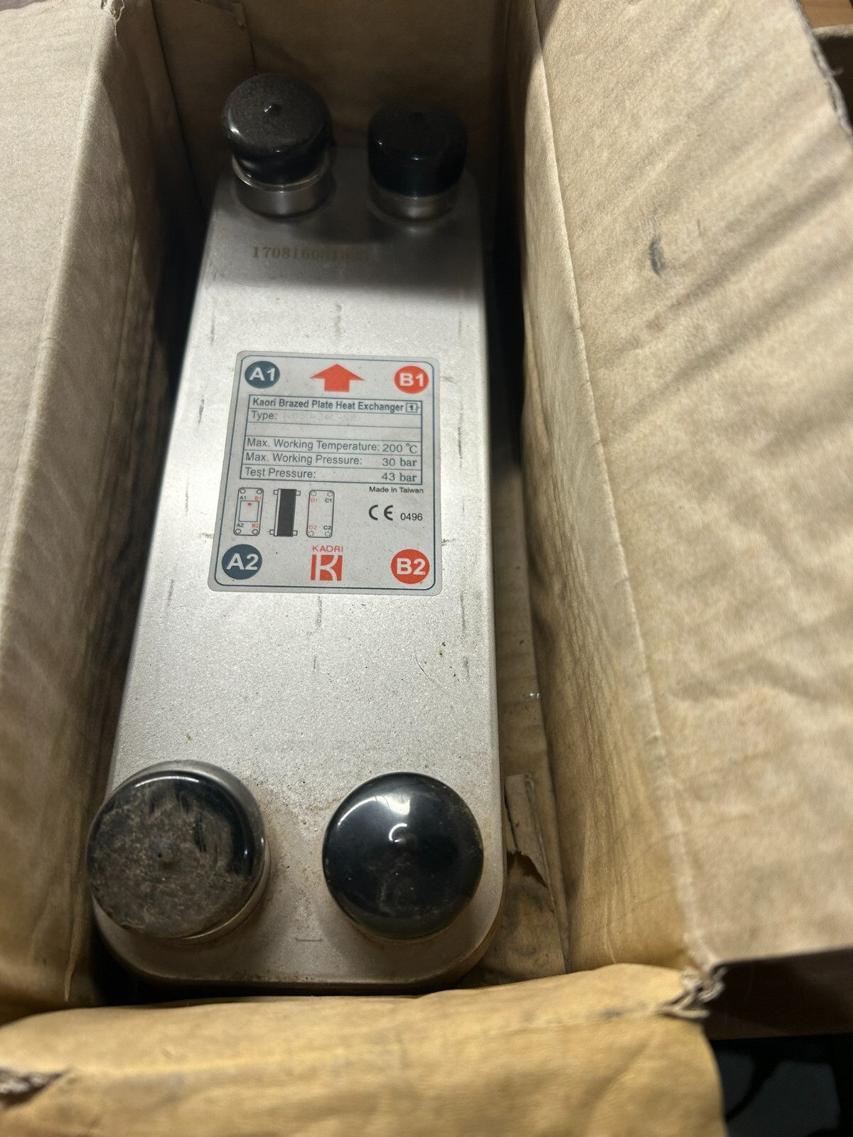 Kaori Brazed Heat Exchanger K050-24C-S8 200 DEG C MAX TEMP-NEW IN BOX