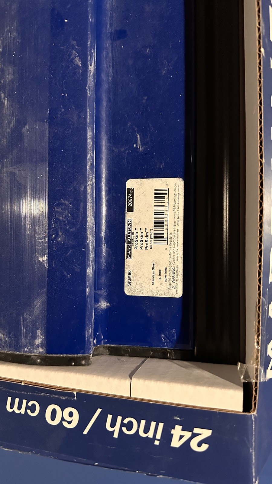 MARSHALLTOWN ProSkim 24"/60cm Drywall Tool, Ultra-Smooth Finish, Skimming Blades
