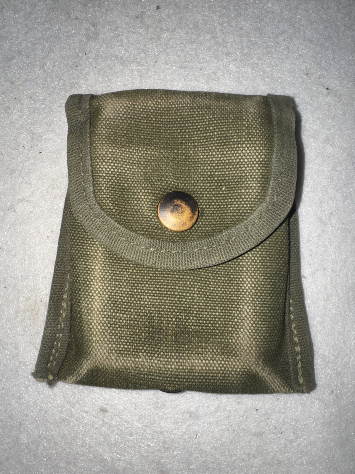 Vietnam War era US Army OD Canvas M-1956 Field Dressing Pouch , Compass Pouch