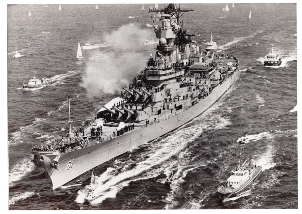 1989 Battleship BB-61 USS Iowa Greenpeace Protest Kiel West Germany News Photo