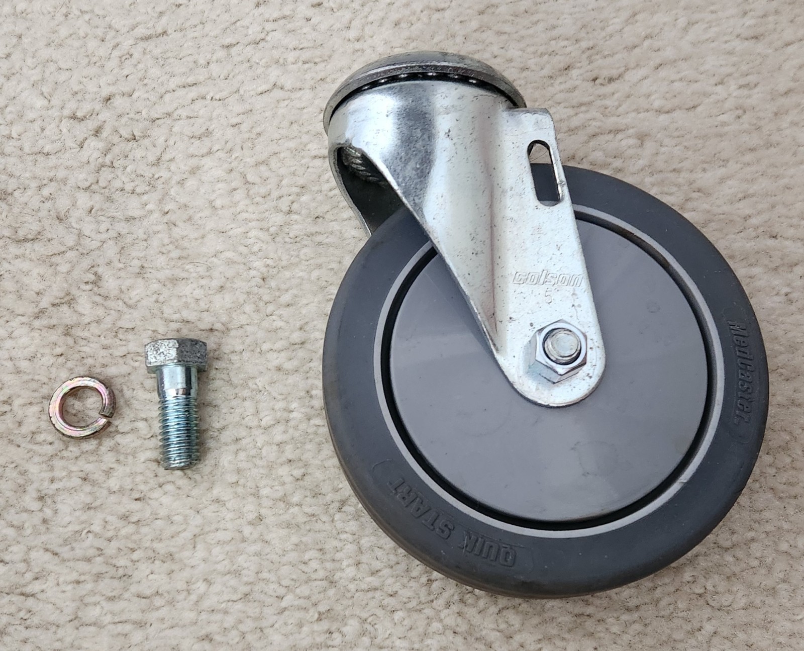 Invacare Reliant 450 / 600 Lift 5" Swivel Caster No Brake, & Mounting Hardware