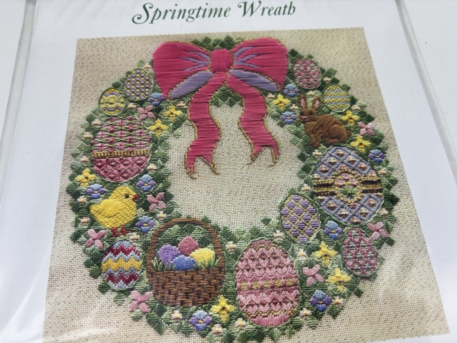 Laura J Perin Design Sampler Collection Springtime Wreath Needlepoint Pattern 2S