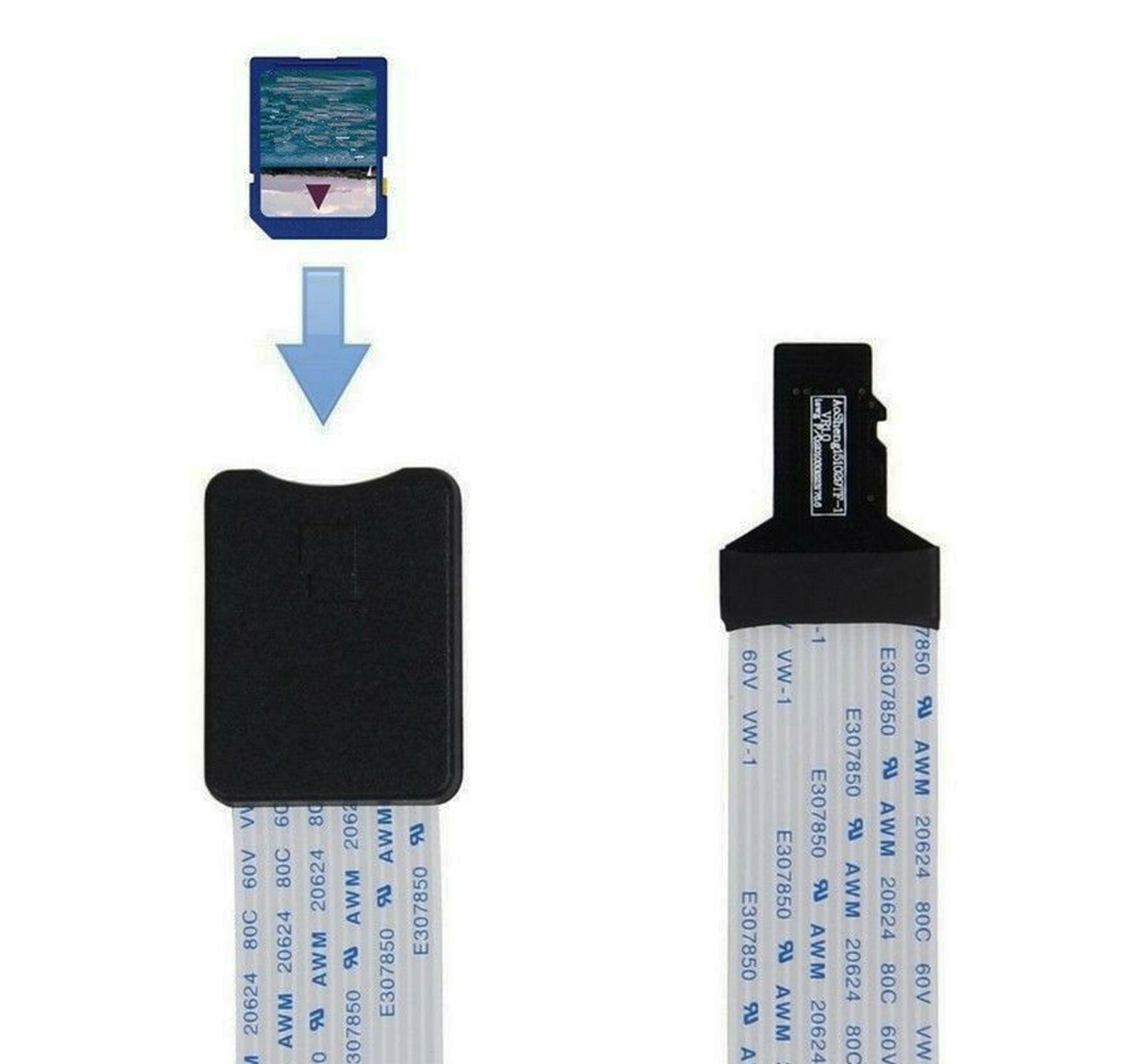 TF MicroSD/ SD To TF Memory Card Extension Cable Adapter Extender Converter