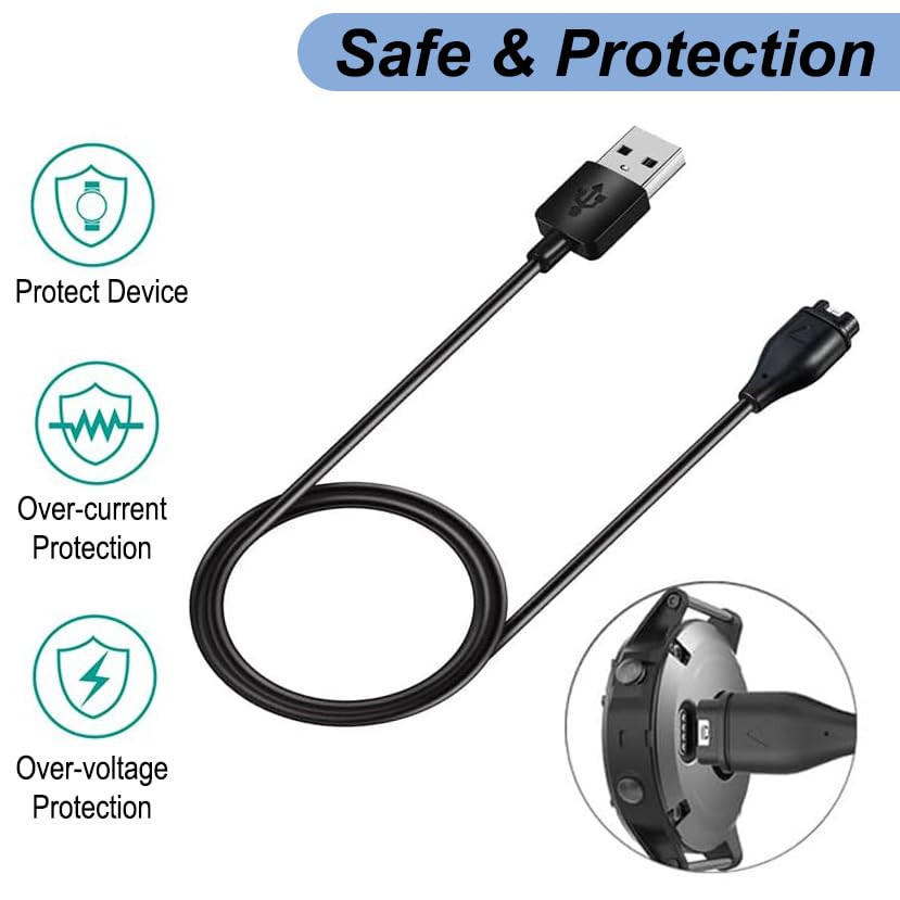 Charger for Garmin Instinct, Instinct 3 2 2S 2X, Replacement Charging Cable U...
