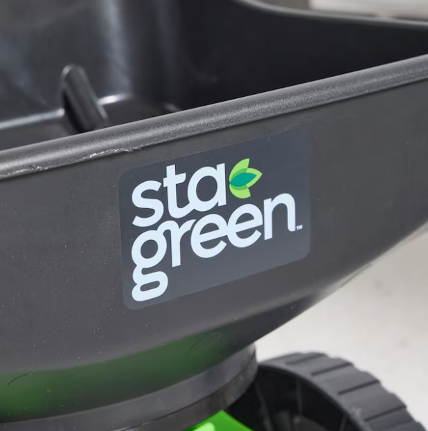 Sta-Green Precision Broadcast Spreader 20-lb Capacity Compatible with Ice Melt..