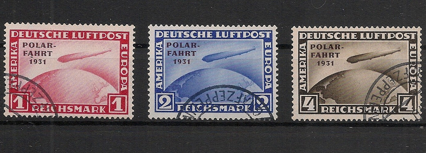 Germany 1931 Zeppelin Polar Flight Set Fine Used