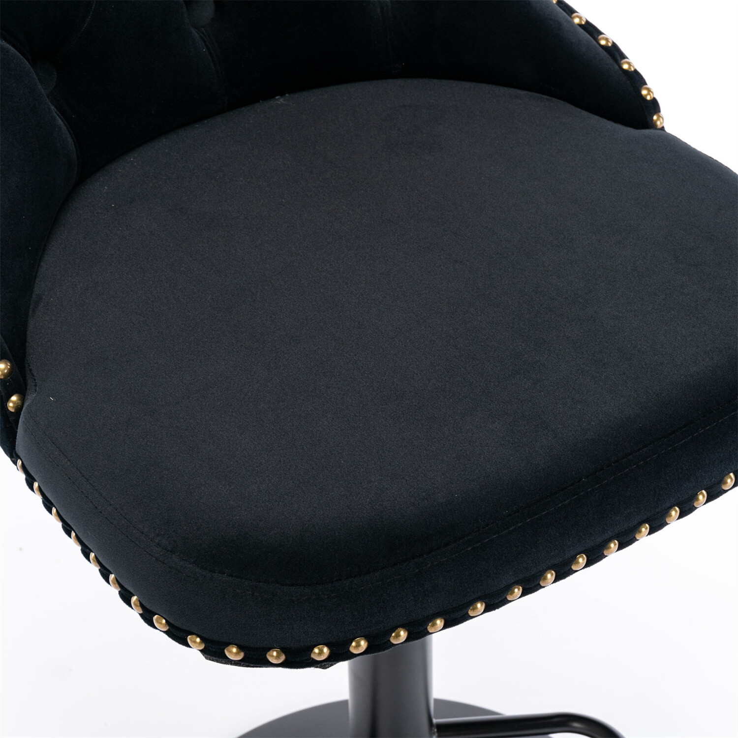 Set of 2 Black Swivel Bar Stool Counter Height Adjustable Kitchen Dining Chairs