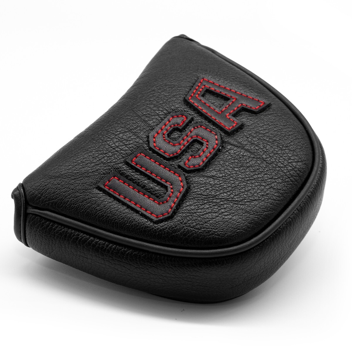 Red Stitch USA Centre Shaft Golf Mallet Putter Headcover 2Ball Magnet Golf Cover