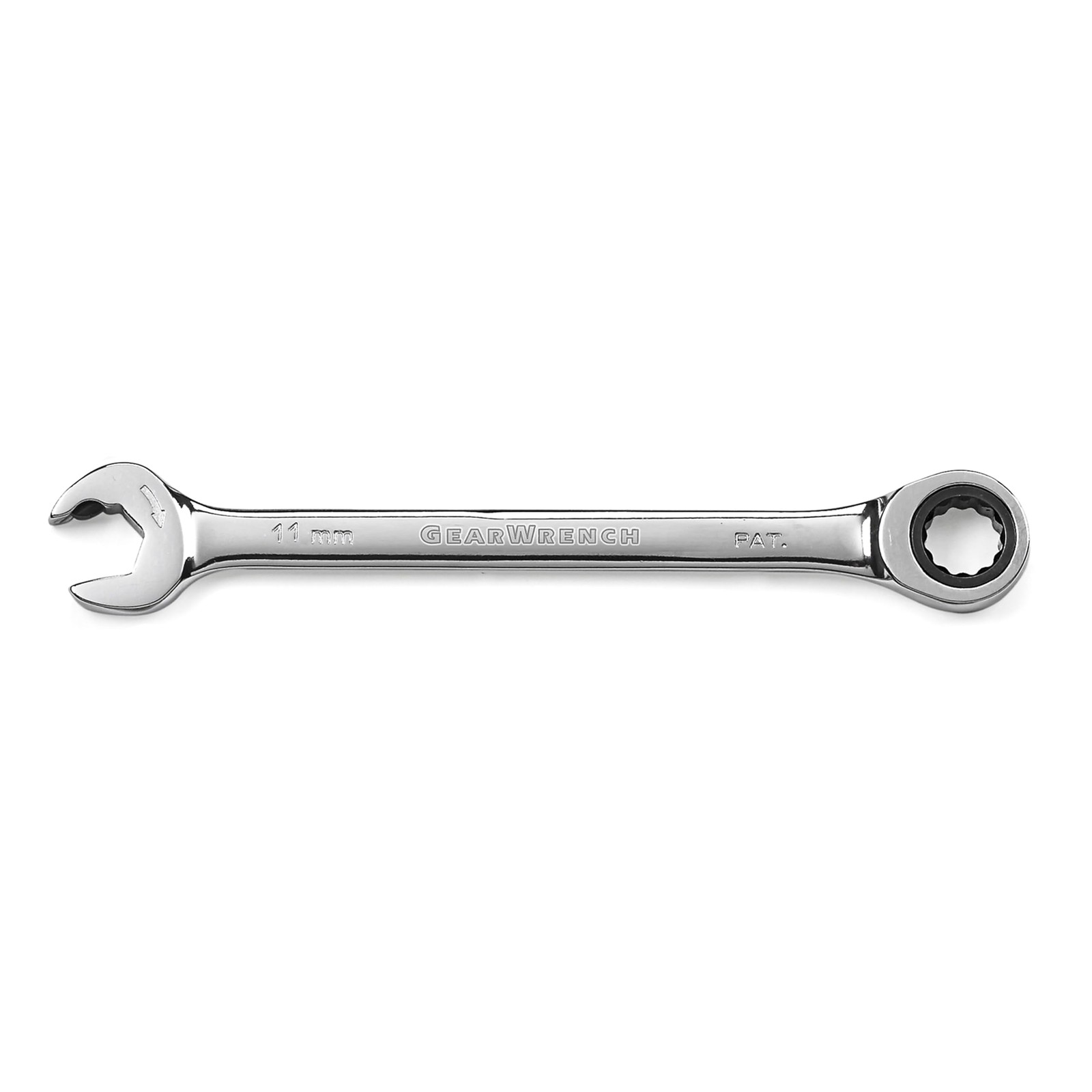 GEARWRENCH 11mm 12 Point Open End Ratcheting Combination Wrench - 11mm, Black