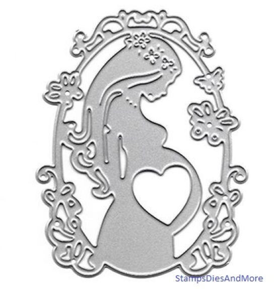 MOTHER-TO-BE Pregnancy Metal Cutting Dies Card Making Annoucements Invitations