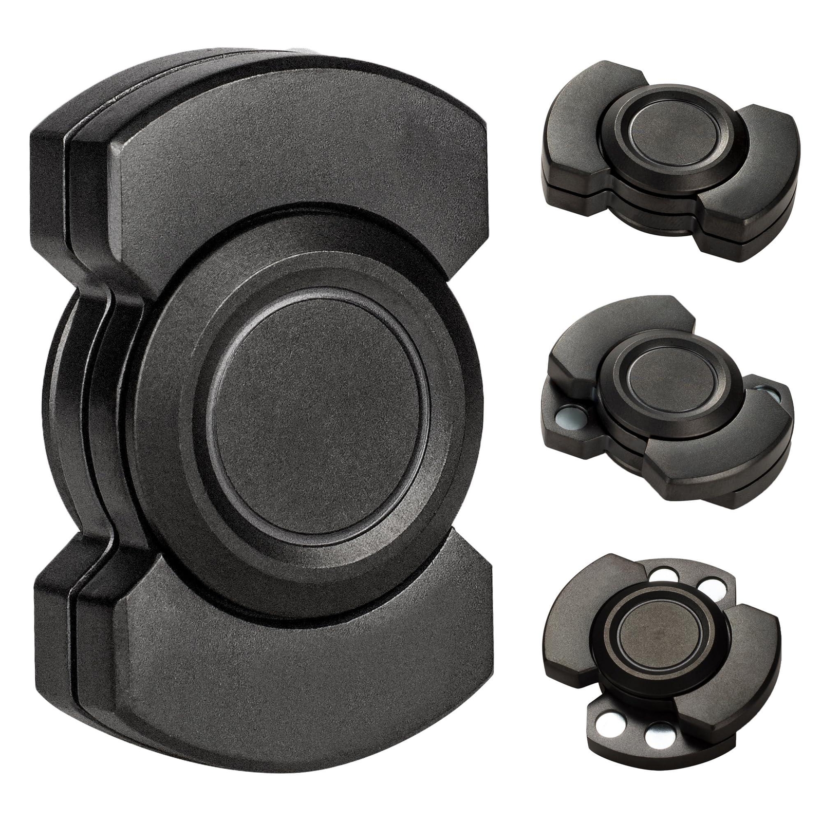 Stainless Steel 3-in-1 Fidget Spinner & Slider Combo with Click Button Metal Toy