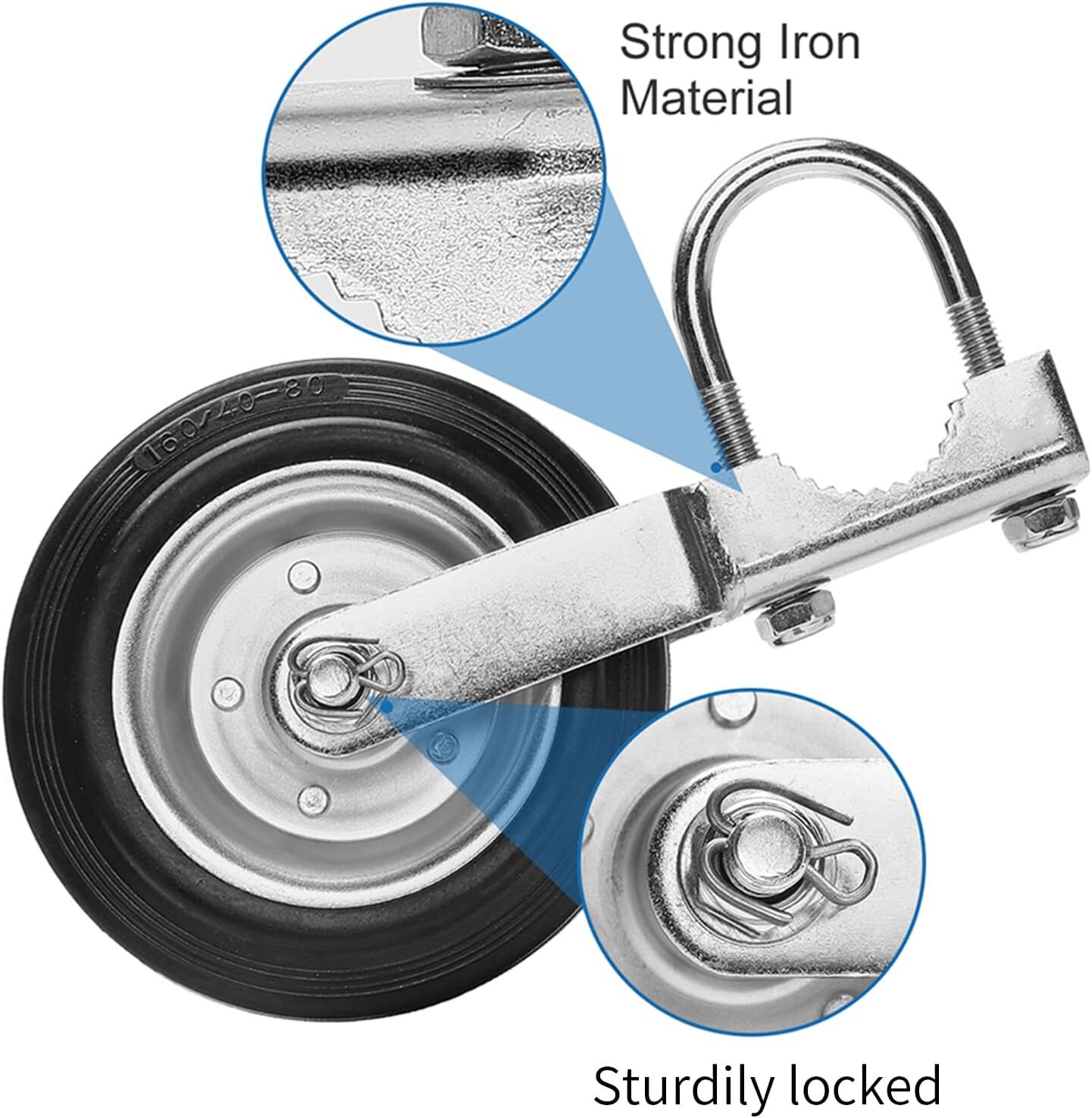 Gate Wheel Supporting Swing Gate with 1-3/8" Thru 2-1/8" Gate Frames, Gate Wheel