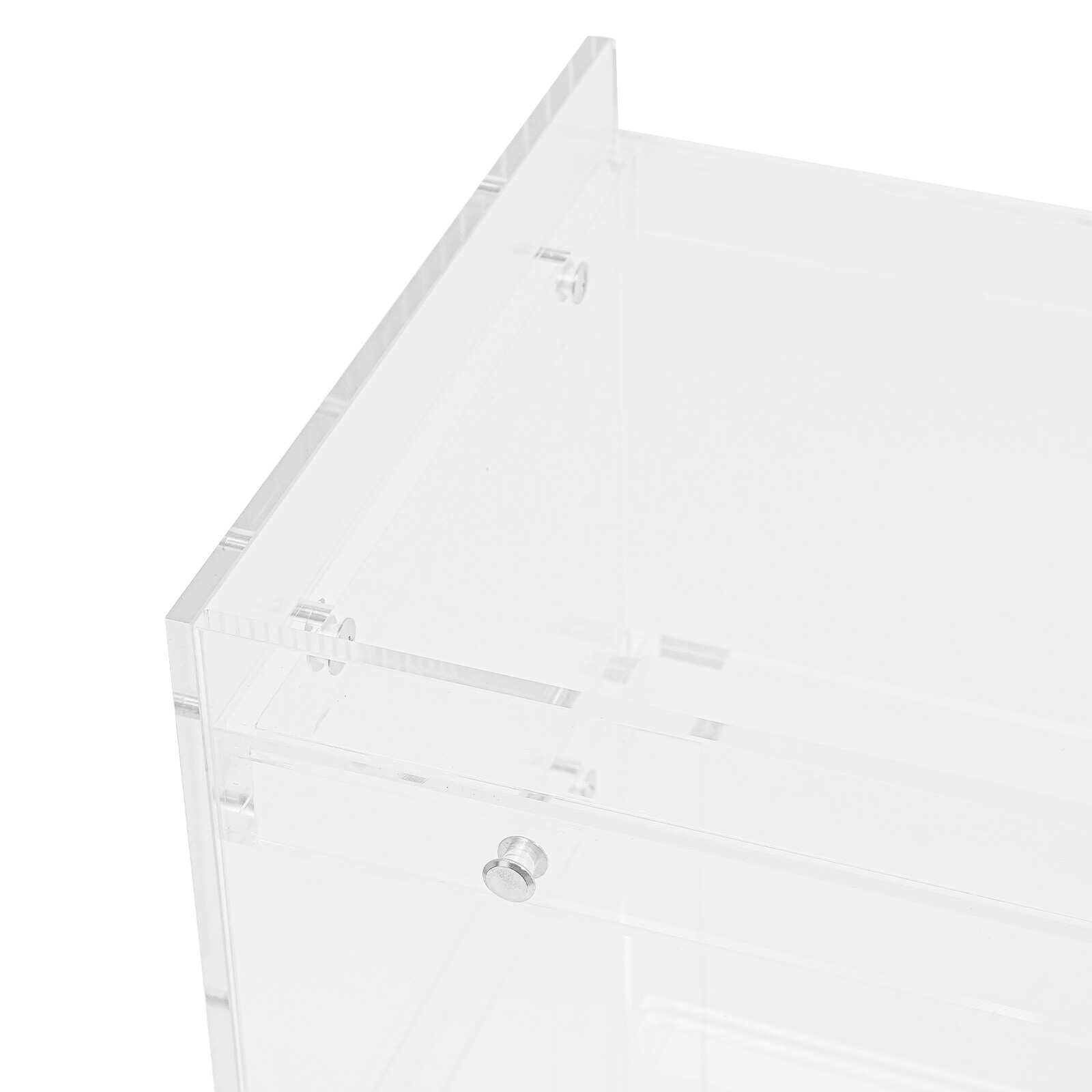 2 Tier Modern Acrylic Table Clear Entry Table Small Entryway Table 100×30×80cm