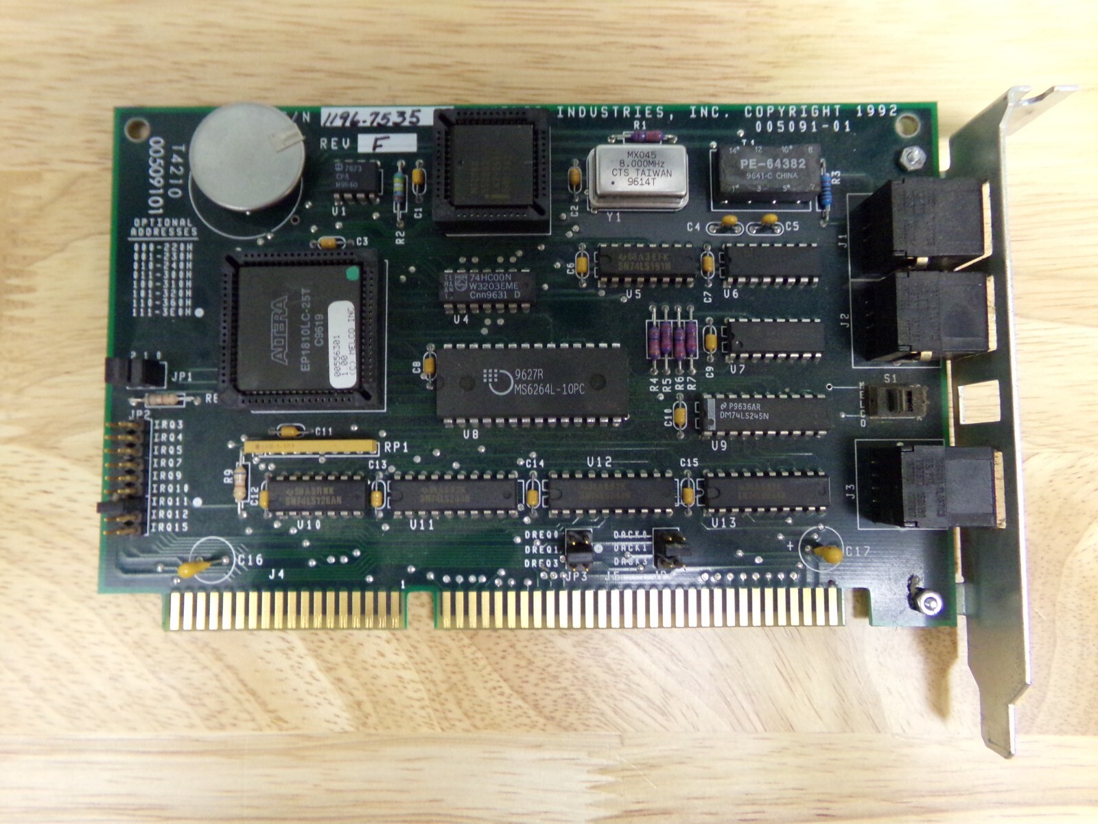 Vintage Retro Melco Embroidery Machine ISA Networking Board 005091-01