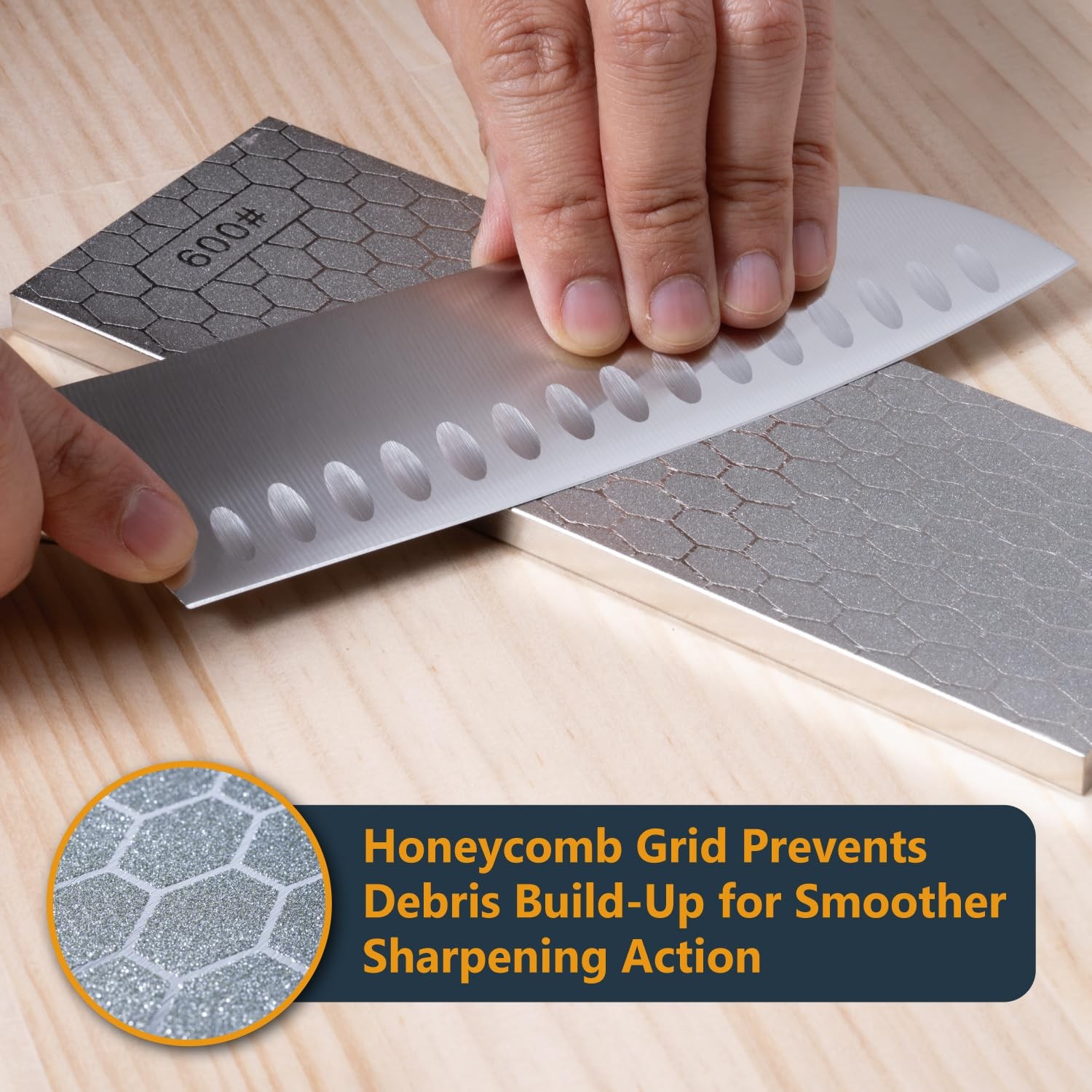POWERTEC Diamond Sharpening Stone, 600/1000, Silver