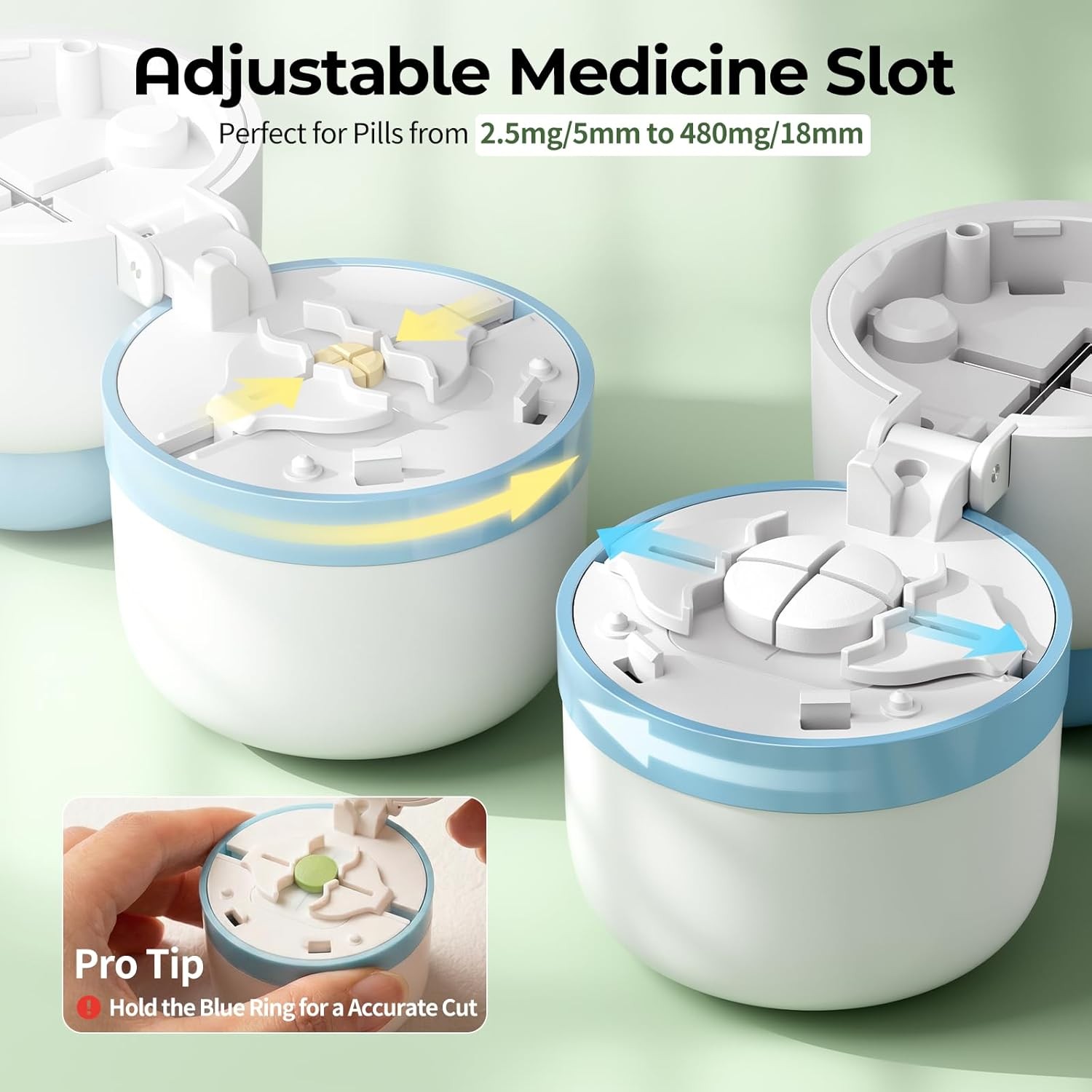 Pill Cutter Splitter for Small and Tiny Pills, Pill Cutters for Small or Large