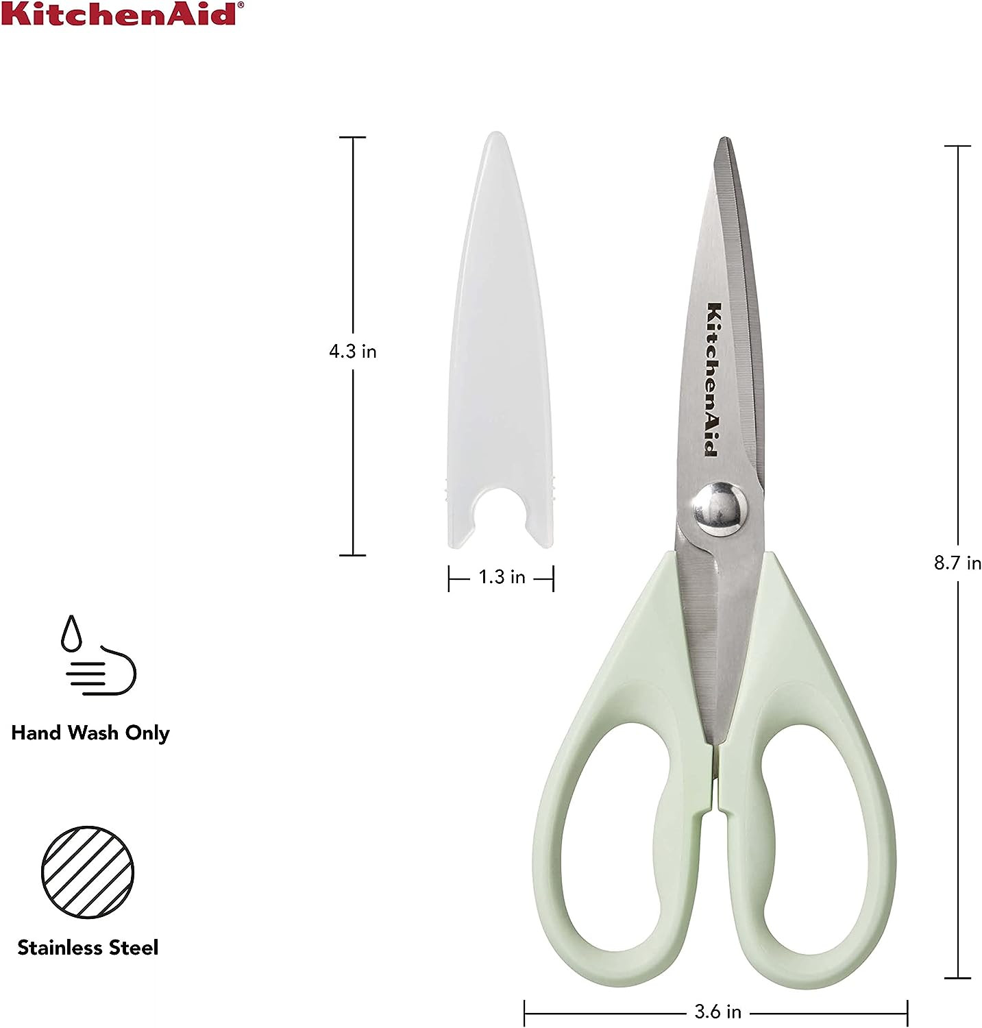 KitchenAid All Purpose Kitchen Shears with Protective Sheath Durable Stainless S