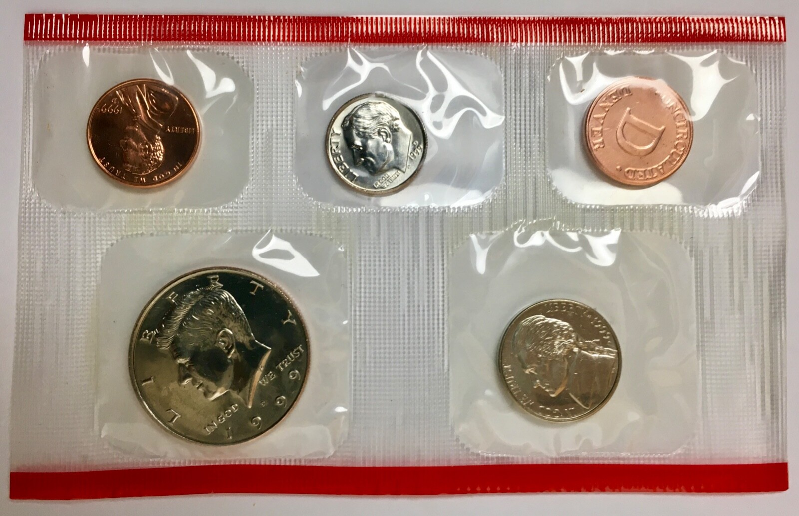 *US MINT* unc. 4 coins o.g.p. "1999-D MINT SET"