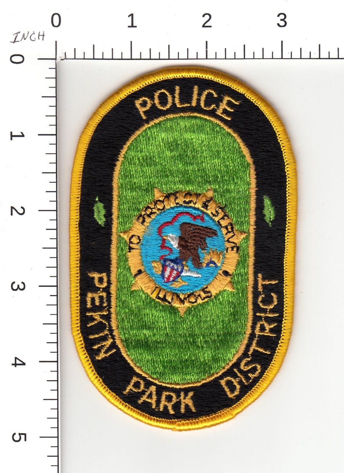 OOS PEKIN PARK DISTRICT --- ILLINOIS POLICE COLLECTIBLE PATCH