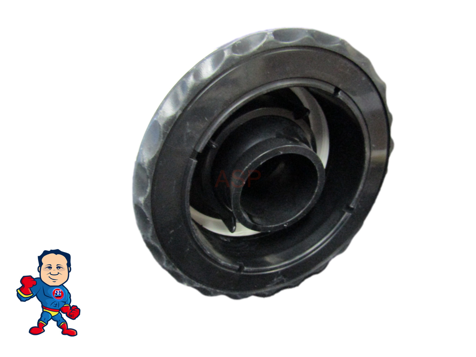 Jet, Waterway, 6 1/4" Face Diameter ,Old Faithful, 4-3/4" hole size, Black, NOS