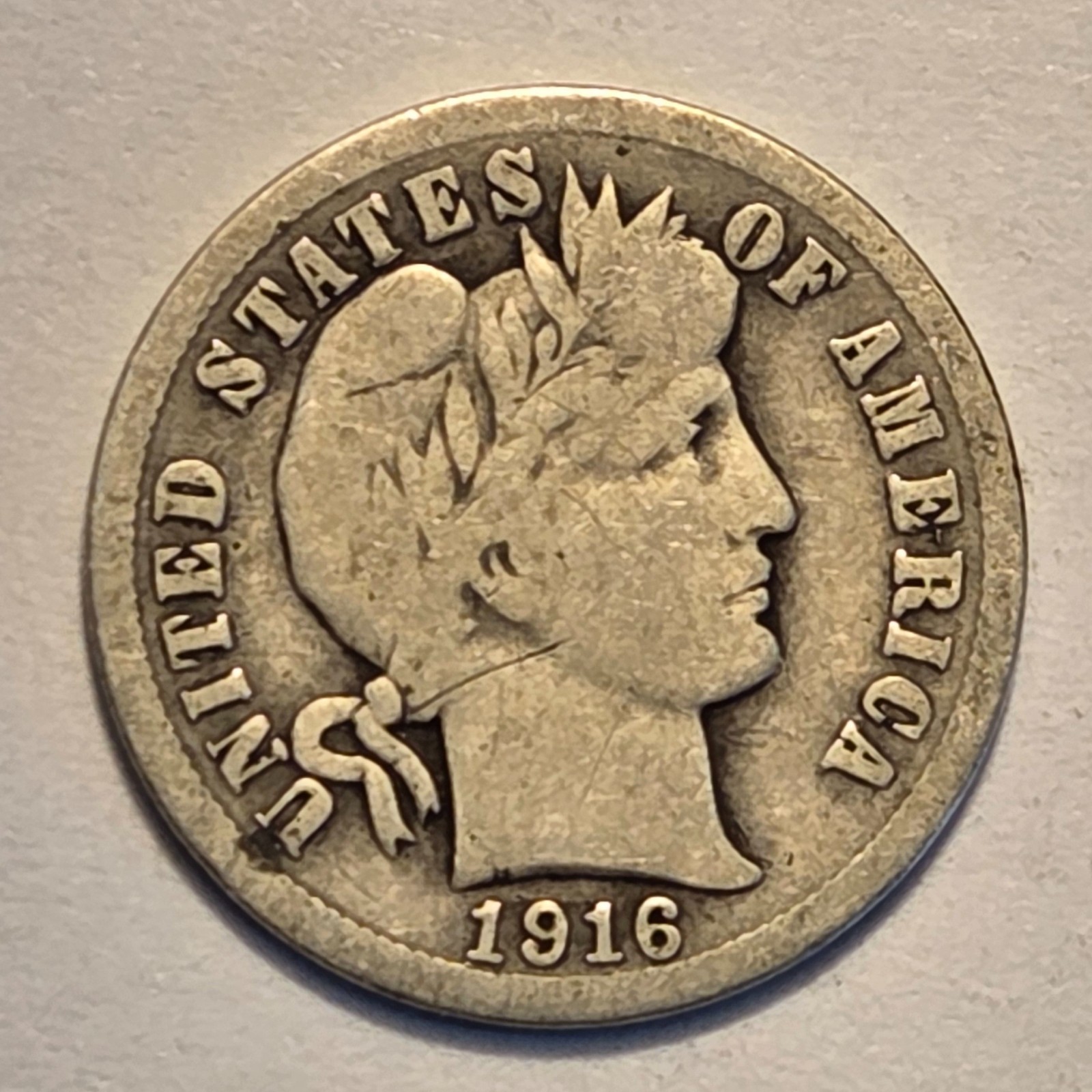 #1 Nicer Low Mintage 1916 P Barber Liberty Dime