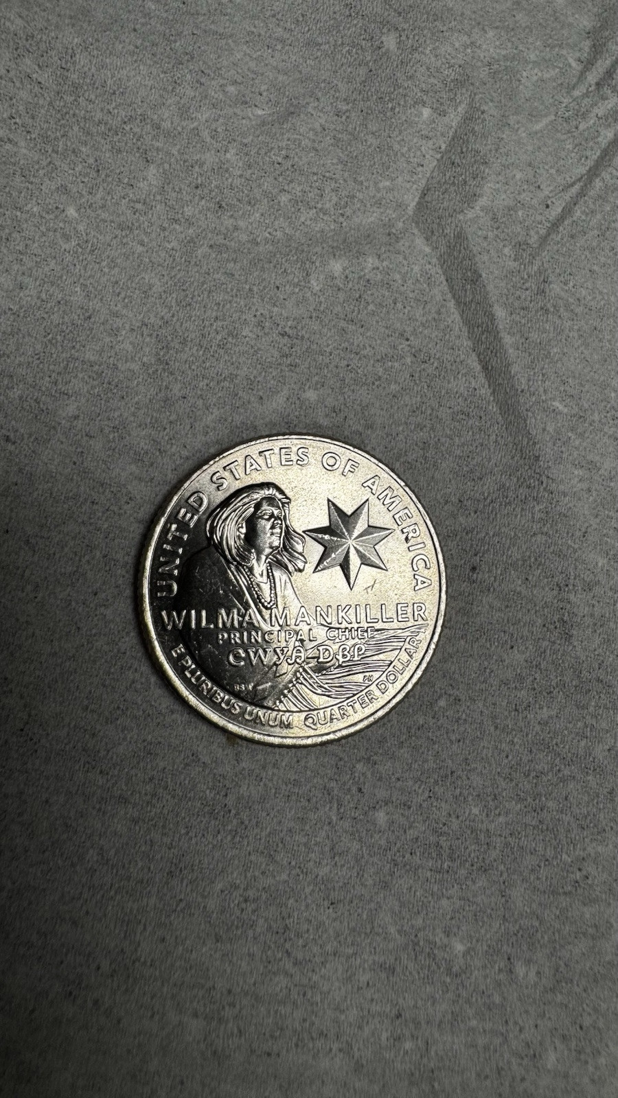 Excellent Condition 2022-P - ‘IN COD WE TRUST' Error WILMA MANKILLER