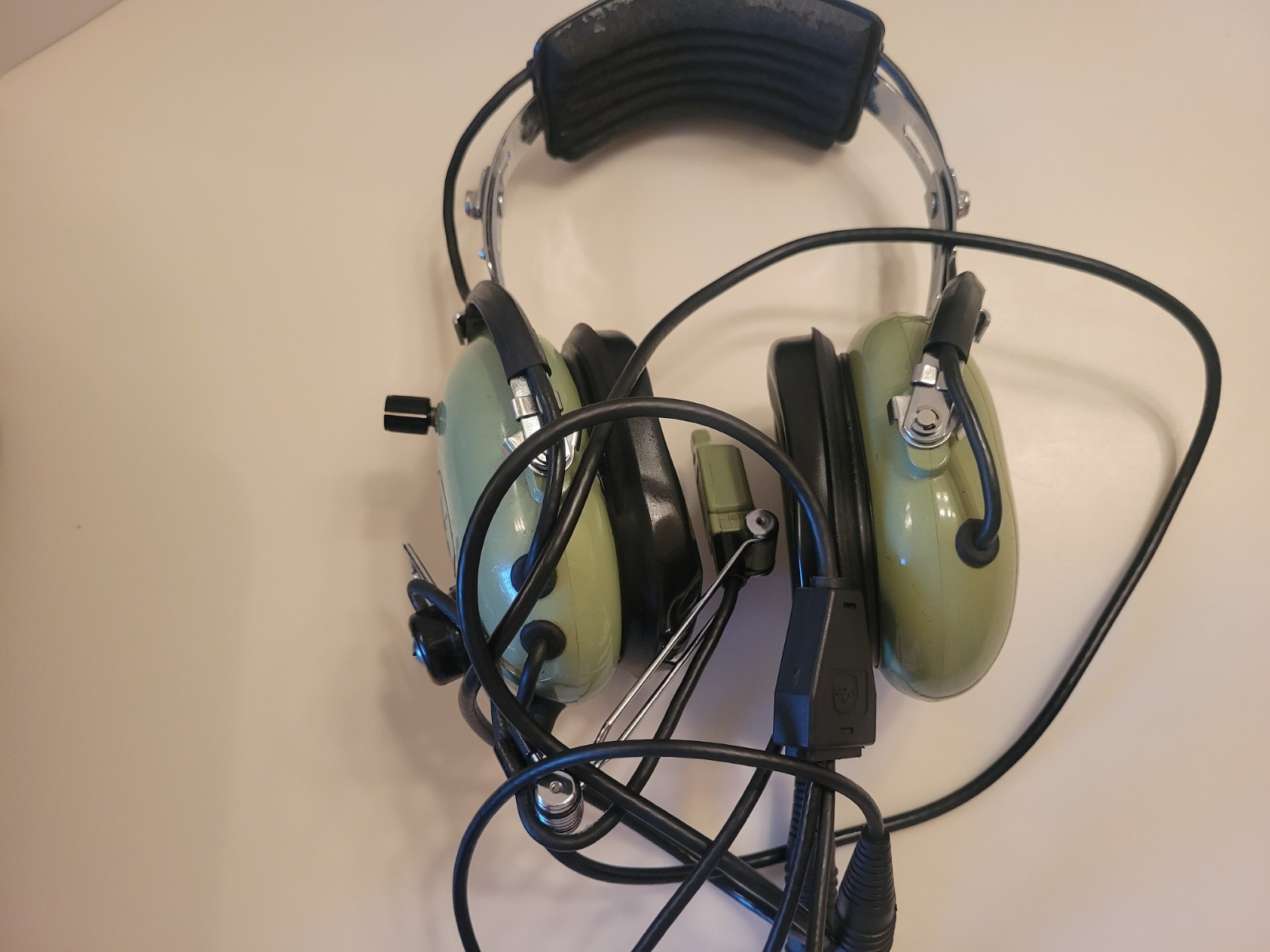 David Clark H10-40 PILOT Aviation Headset Headphones Dual Plug W M1 DC Mic