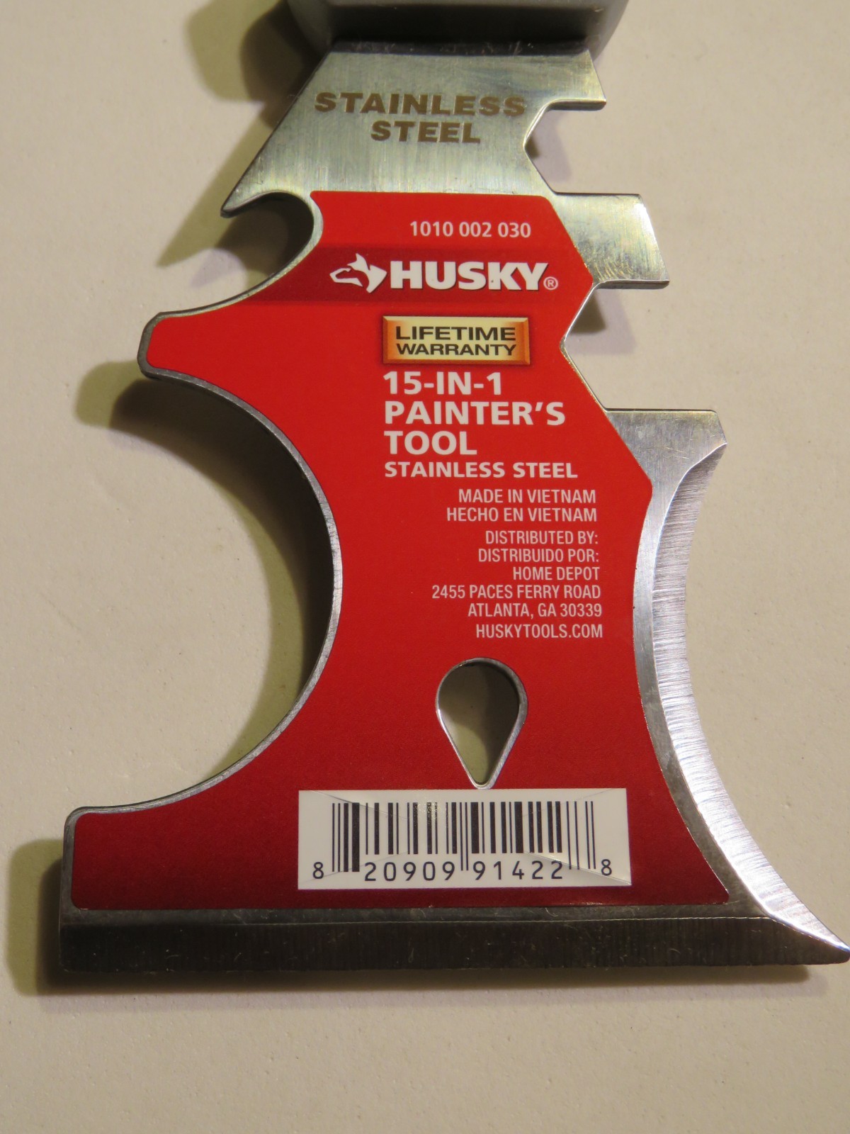 Husky 15-in-1 Painter's Tool Stainless Steel Multi-Tool Scraper