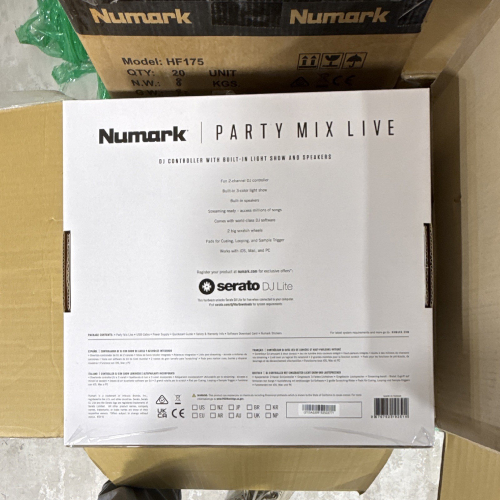 Numark Party Mix Live Double Deck Controller Built-in Speakers Cue Pads USB
