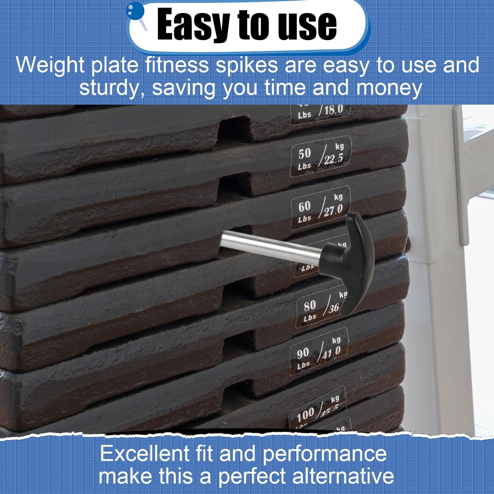 3/8 Inch Crescent Weight Stack Pin Heavy Duty Home Gym Machine Accessory