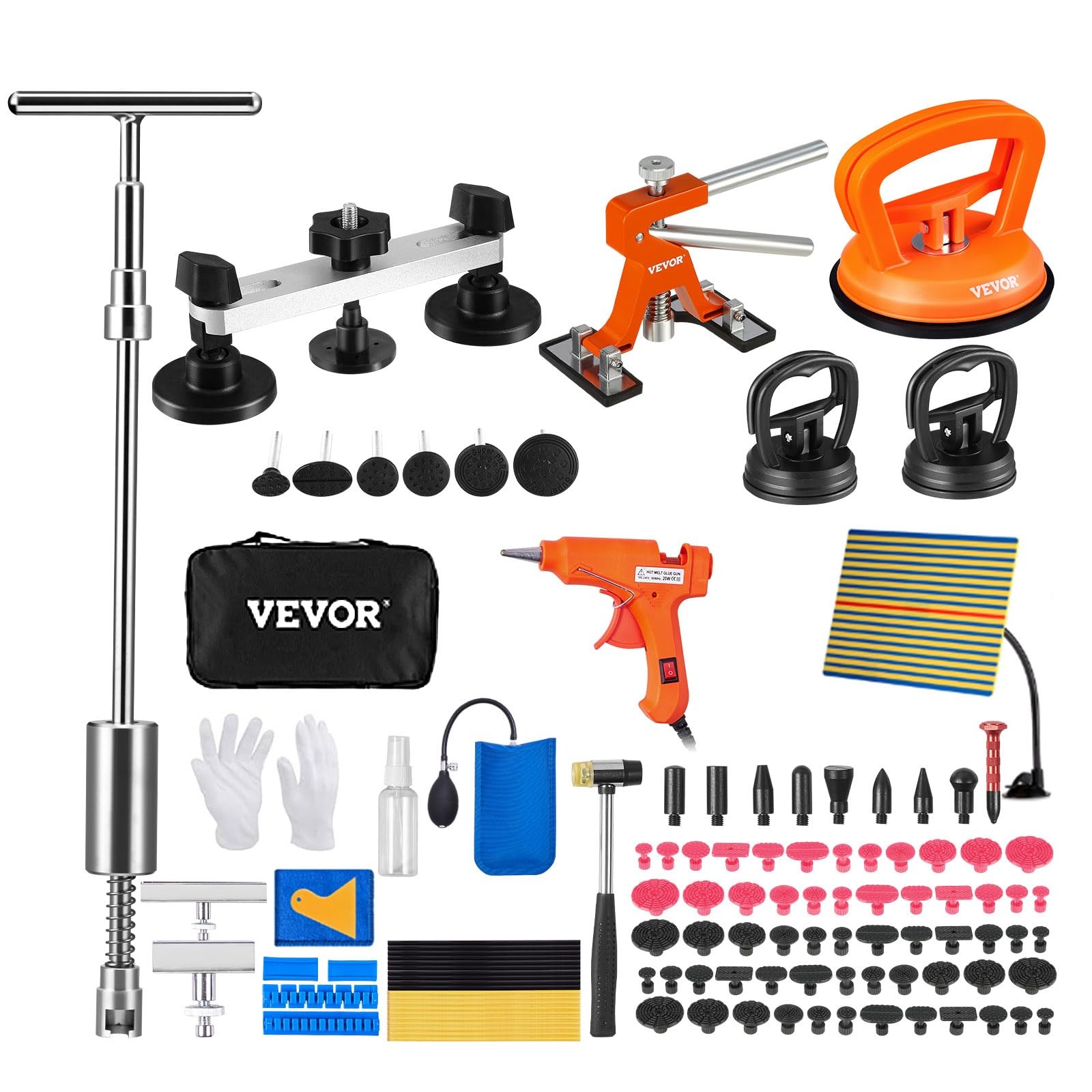 117 PCS Car Dent Puller Kit, Paintless Dent Repair Tool with Lifter, Slide Ha...