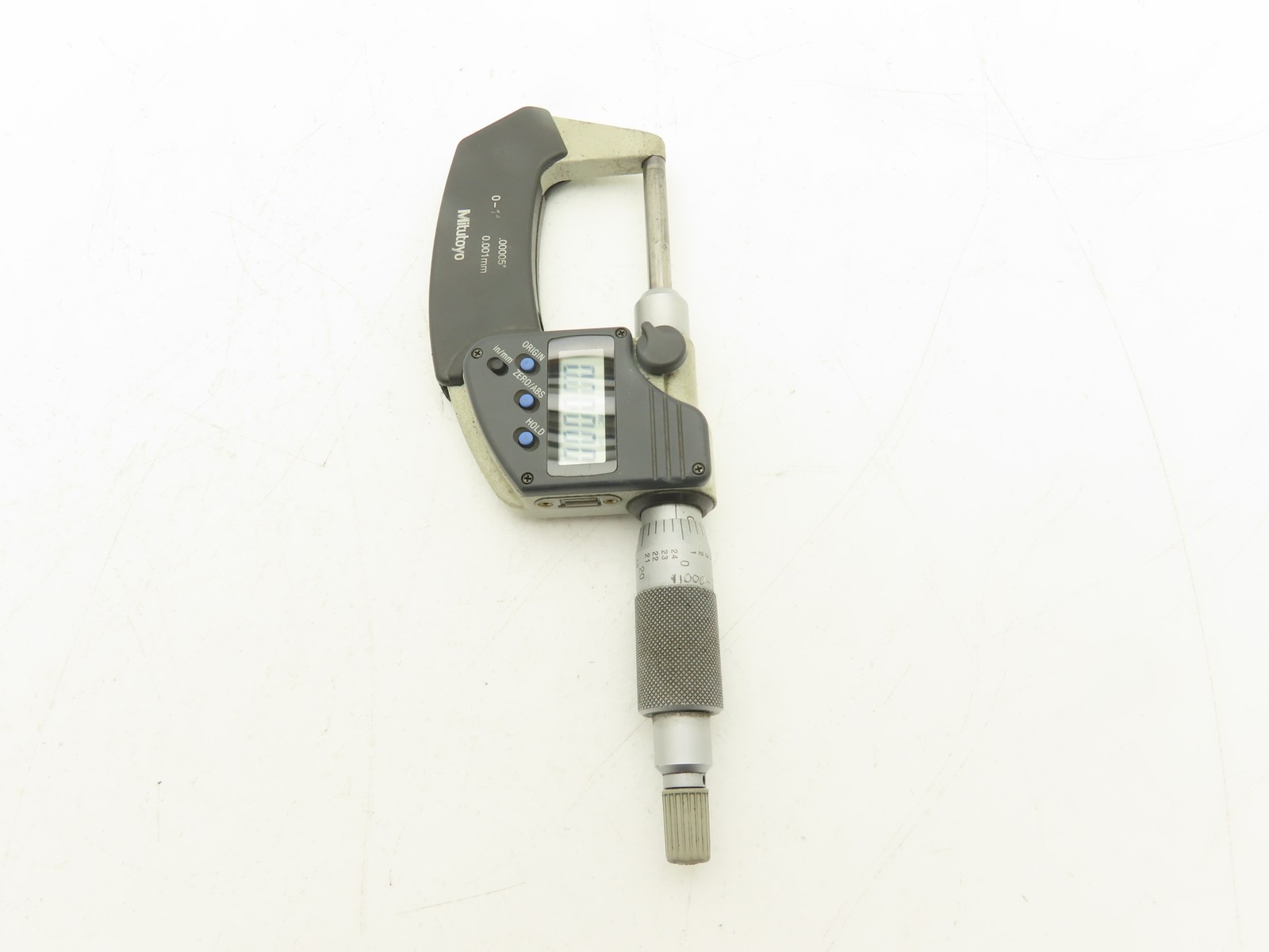 Mitutoyo 406-350 Digimatic Micrometer 0-1" 25mm Range Non-Rotating Spindle
